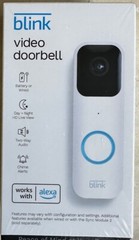 Blink Video Doorbell Camera Wired / Wireless Two Way Audio HD video White Color