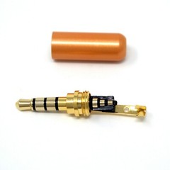 3.5mm Male Metal Audio Jack Plug Gold-Plated DIY Headphone Connector | 3-4 Pole
