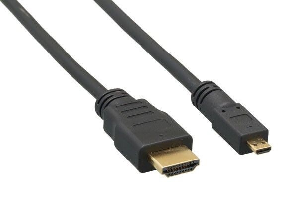 Micro-HDMI to HDMI Cable with Ethernet – 1ft / 2ft / 3ft / 6ft / 10ft / 15ft