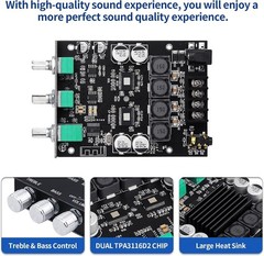 Hi-Fi 200W Bluetooth Audio Amplifier with Protective Features – Easy Install