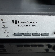 EVERFOCUS 4 Channel Input CCTV DVR DVD Burner 500 GB + Power & Remote Very Clean