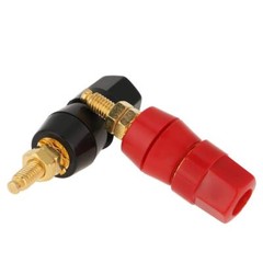 4X Gold Plated Audio Speaker Terminal 4mm Binding Post Banana Jack Plug Adapter