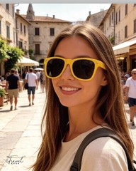 toTravelGear Lemon Yellow Polarized Sunglasses for Women 58mm,