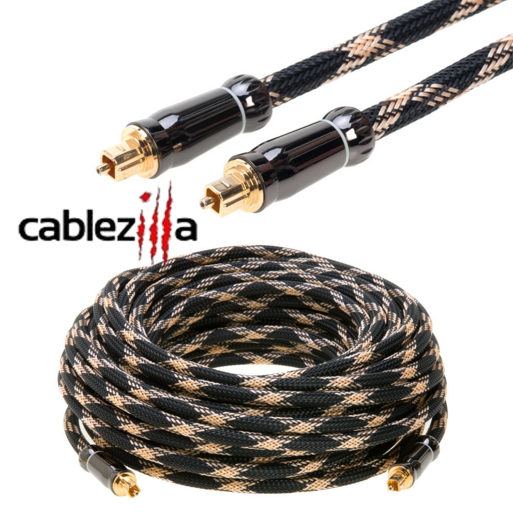 Toslink Optical Audio Cable SPDIF Digital Fiber Optic Sound Cord Premium Lot