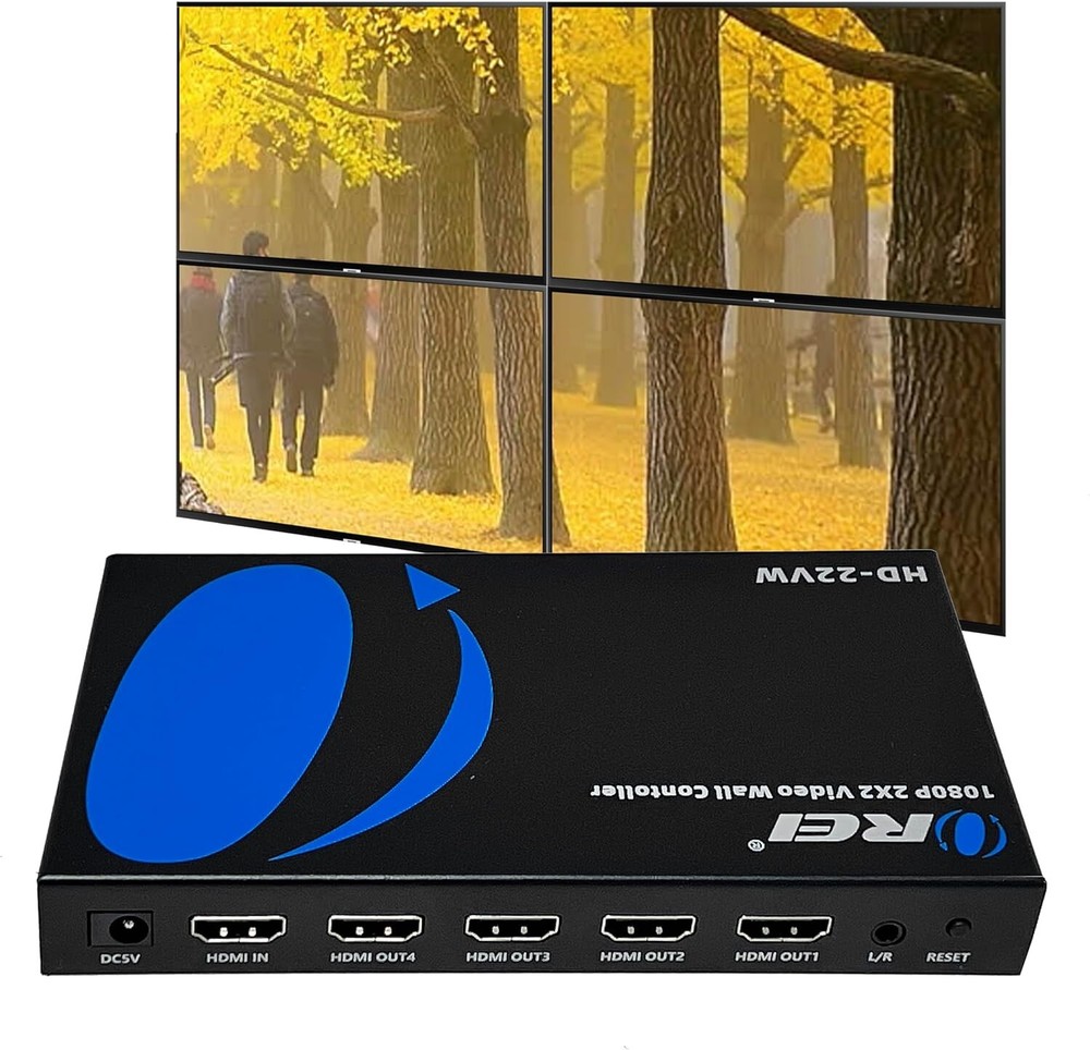 OREI 2×2 HDMI Video Wall Controller Processor Display Upto 1080p 60hz