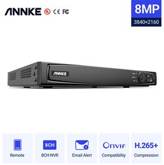 ANNKE 8MP POE NVR IP Network Video Recorder H.265+ for Smart Security System