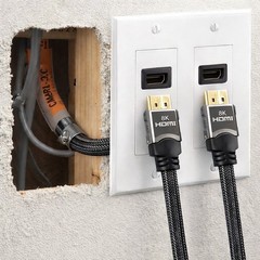 Ultra 48Gbps High Speed 3FT HDMI 2.1 Cable Cord [Up to 8K 4320P UHD Dynamic HDR]
