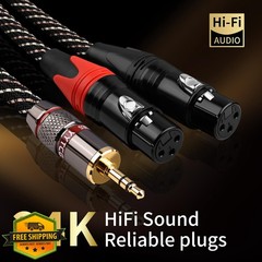 YYTCG 3.5mm to Dual XLR Y Splitter Cable 2m
