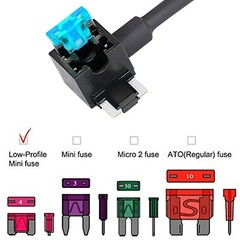 10 Pack 12V Car Add Circuit Fuse Tap Adapter Mini Low Profile Blade Holder
