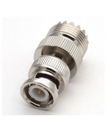 2 Pcs BNC Male to UHF Female PL259 Female to BNC Male SO-239 RF Coaxial Adapter