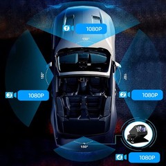 Car DVR Dash Cam WiFi GPS FHD 4 Lens*1080P Dashboard Camera 24Hr Parking Monitor