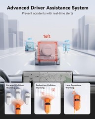 WOLFBOX G850 PRO Rear View Mirror Dash Cam GPS WiFi, Voice Control, ADAS & BSD