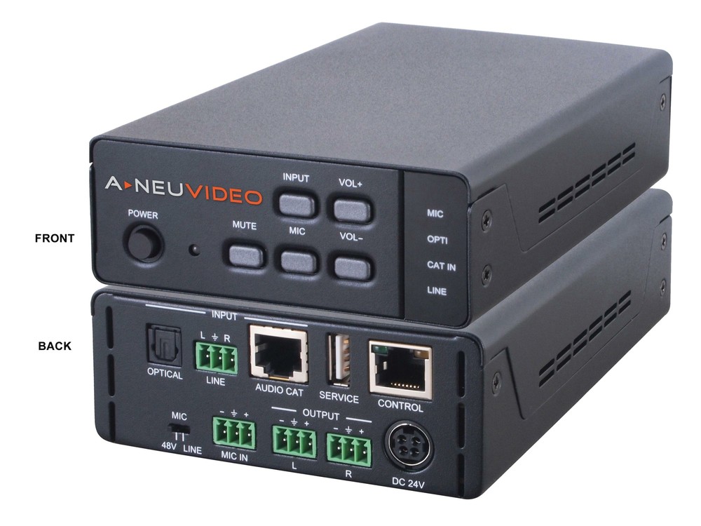 A-NeuVideo ANI-AD100 100W Amplifier with LR/Optical/Microphone/CATx and Mixer