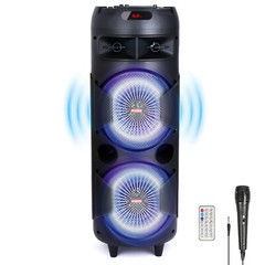 6000W Bluetooth Speaker Portable Sub Woofer Heavy Bass Party Sound System w/Mic