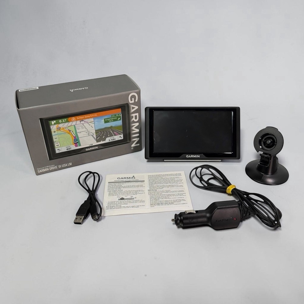 Garmin Drive 61 LMT-S 6 inch Automotive GPS Navigation Unit Black Lot Accesories
