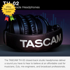 TH-02 Professional Studio Monitor Headphones, Wired over Ear