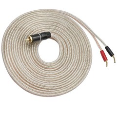 RCA to Banana Pin Plug Speaker Wire,HiFi OFC Speaker Audio Cable Gold Plated …