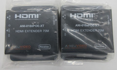 LOT OF 2 A-NeuVideo ANI-0104POE-XT HDMI POE 1080/4K30 Extender Splitter/IR