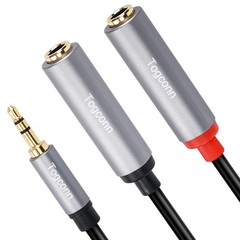 3.5Mm TRS to Dual 6.35Mm Stereo Y Splitter. 1/8 Inch Male to 2X 1/4 Inch Mono Fe