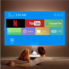 Android13 Projector 1080P 4K Dual WiFi Auto Keystone Speaker Home Office Gift
