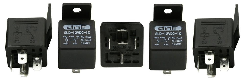 5 Pack PCS 12 Volt 5 Pin SPDT 30 – 40 Amp Industrial Relay Sealed Auto Car Truck