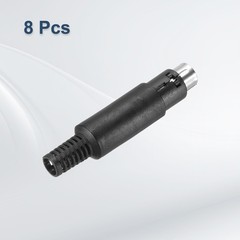 8 Pcs S-Video DIN Mini Male Socket 8 Pin(PS/2 Plug)