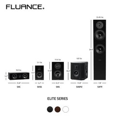Fluance Elite 2-Way Bookshelf Surround Sound Home Theater Speakers