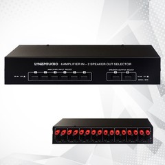 6 Amp in 2-Way Out Passive Amplifier Speaker Switcher Stereo Audio Switch Box