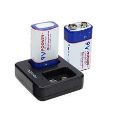 700mAh 9V 6F22 NIMH Rechargeable Batteries/ Optional 9 Volt Battery Charger Lot