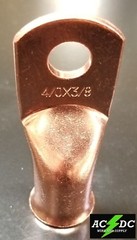 4/0 gauge Ring 3/8 Hole Terminal BATTERY Lug Bare Copper Un-insulated AWG (2)