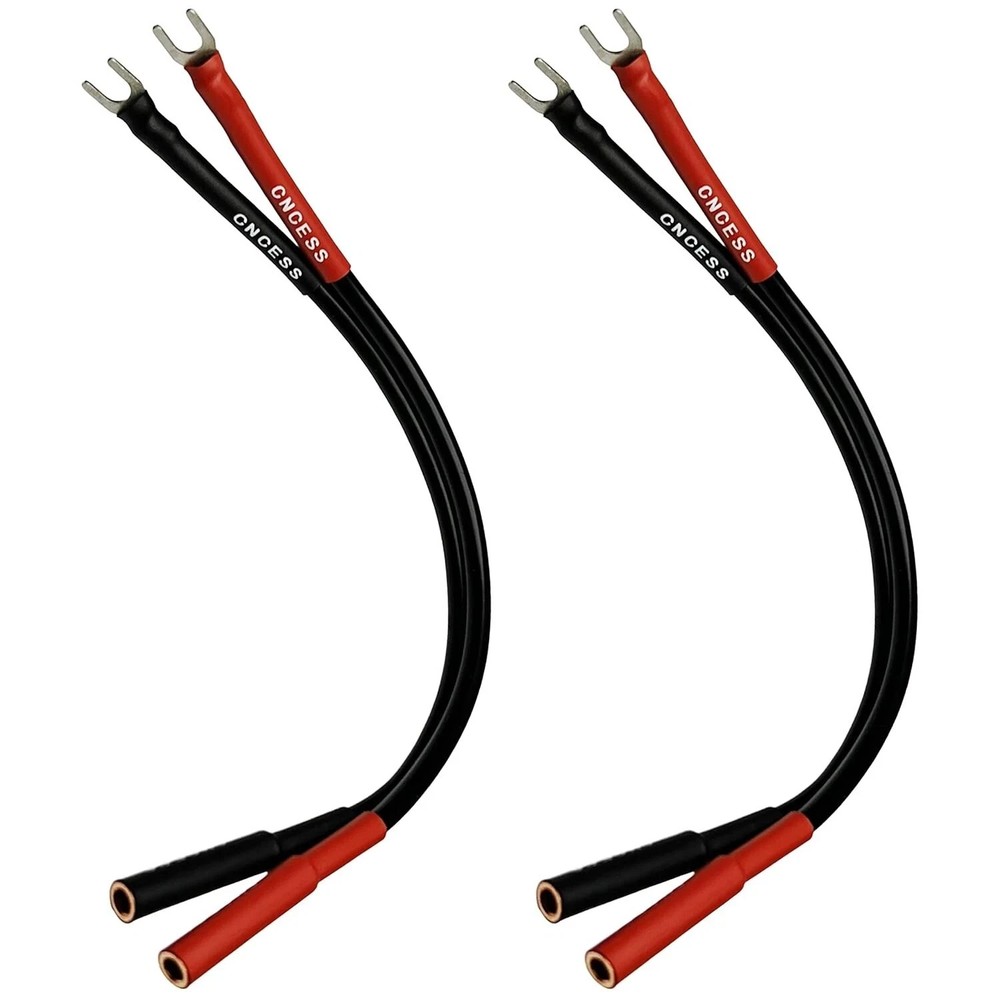CESS-083 Female Banana Jack to Spade Plug for Speaker Cable (Small Spade)