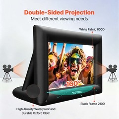 VEVOR Inflatable Movie Screen Inflatable Projector Screen 24 FT Outdoor Theater