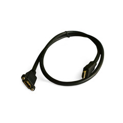 3ft HDMI Male Panel Mount Cable Female Extension – Black