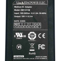 Genuine EDac 120W AC Power Adapter EM11011M 4.8×1.7mm Charger 19V 6.31A