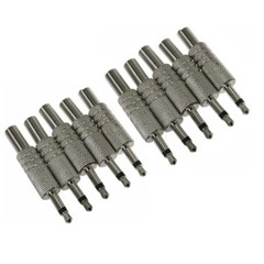 10 Pcs 3.5mm 1/8″ Mono Male Audio TR Plated Jack Plug Adapter Connector N493
