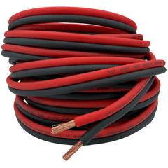 25′ feet OFC TRUE 12 Gauge AWG RED/BK Speaker Wire Car Home Audio ft GA