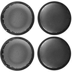 QWORK 4-Pack 8” Black Plastic Audio Speaker Cover, Durable Subwoofer