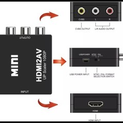 HDMI2AV Mini Converter HDMI To AV Adapter HDMI to RCA 1080P HD Video Audio
