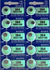 MURATA / SONY 364 SR621SW SR621 364 SILVER OXIDE Watch Battery US Seller