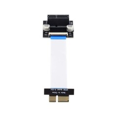 10cm 90° Low Profile PCI-E Express 1X Slot Riser Card Extender Flex Ribbon Cable