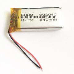 2PCS 3.7V 540mAh Li-Po Rechargeable Battery 802040 For Bluetooth Speaker MP3 GPS