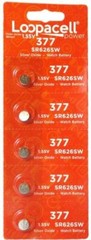 10 New Loopacell 377 SR626SW SR626W SR66 377 1.55V Silver Oxide Watch Batteries