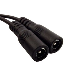 1pc 5.5mm x 2.1mm DC Power 1 Male to 2 Female Port Y Splitter Cable Cord 12V