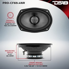 DS18 PRO-CF69.4NR 6.9″ Mid-Bass Speaker Water Resistant Carbon Fiber Cone 600 W