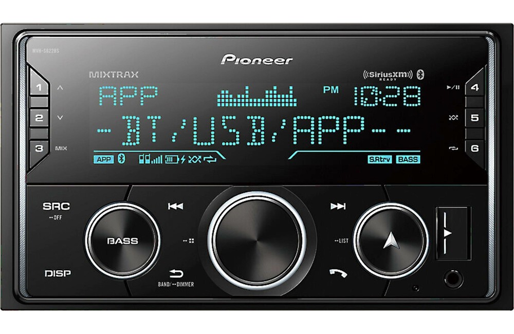 Pioneer MVH-S622BS Double Din Digital Media Receiver w/ Alexa Voice & Bluetooth