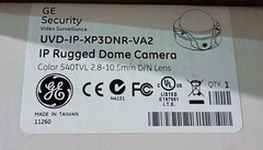 GE Security UVD-XP3DNR-VA9 UltraView Rugged Dome WDR 9-22mm AI IR