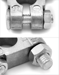 Military Spec Battery Terminals, 4 Pairs Negative and Positive Top Post Battery