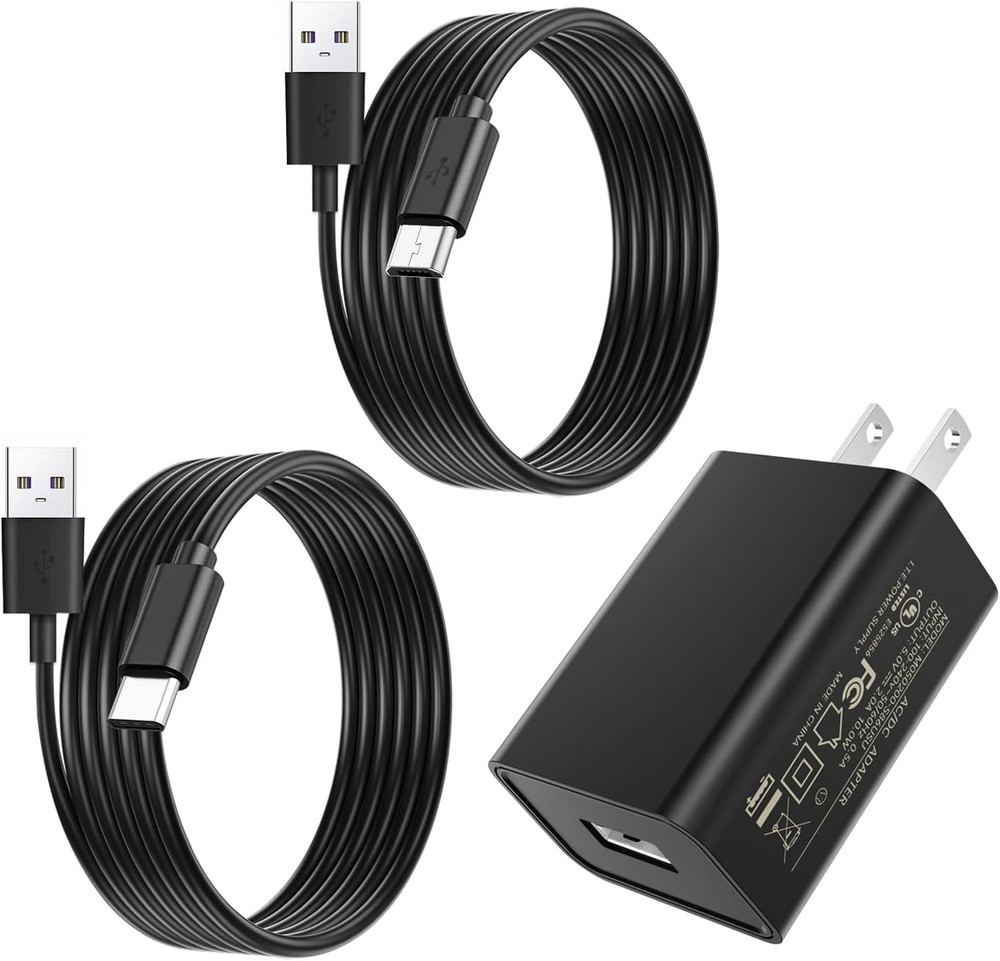 5V Power Supply, DC 5V 2A Power Cord, with USB C and Micro USB Port. | for DC