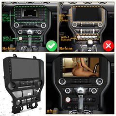 For 2015-2021 Ford Mustang Apple Carplay Radio Android 14 GPS NAVI WIFI W/CAM