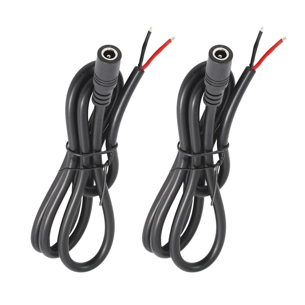2Pcs 3FT 14AWG 15A 12V DC Power Pigtails Cable, 5.5mm x 2.1mm Female Ba…